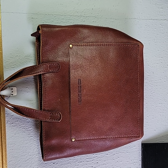 Portland Leather Goods Vintage Nutmeg Crossbody Tote Bag (Zippered‎ Small) - Picture 1 of 12